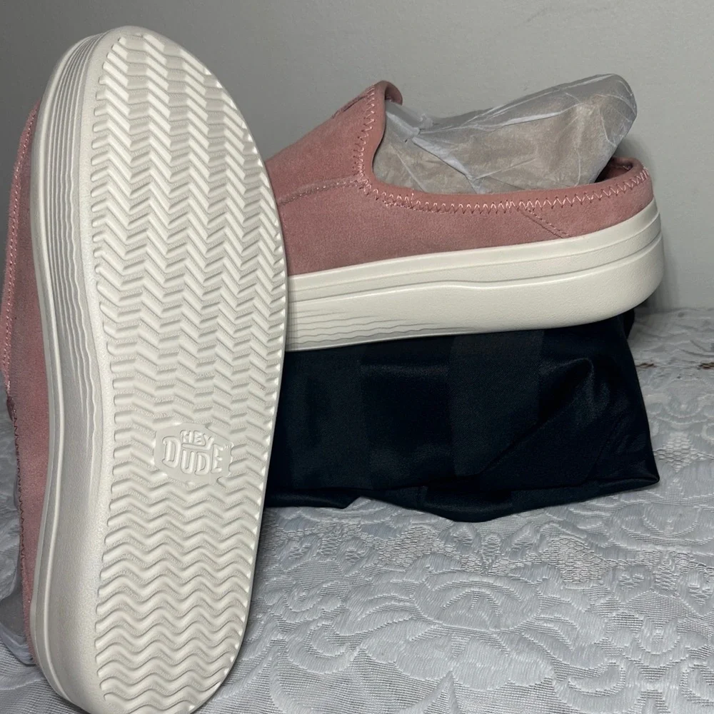 Hey Dude Women's Austin Lift Classic Shoes Color: Pink SZ10